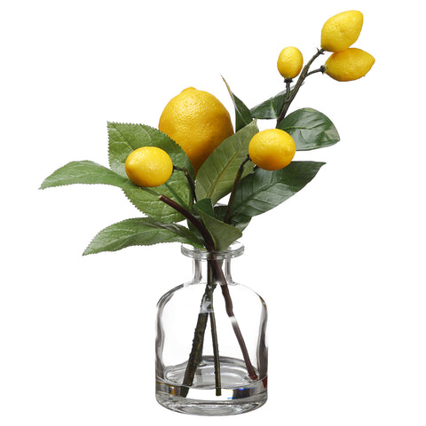 Lemons in Glass Vase