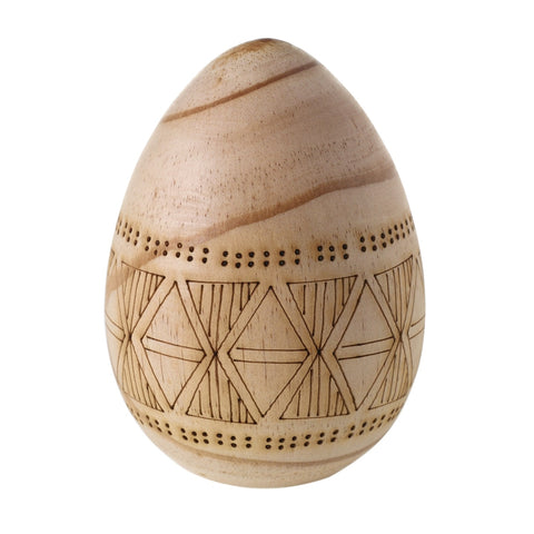 Wood Carved Loco Egg