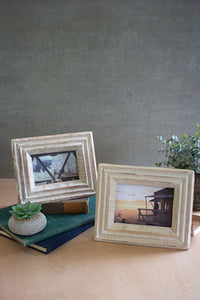Recycled White-washed Wood Frame