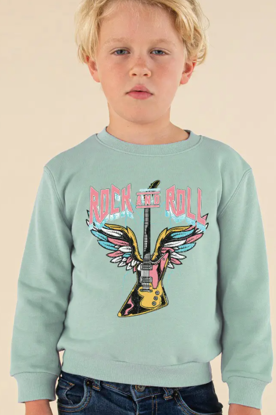 Kids Rock & Roll Graphic Sweatshirt