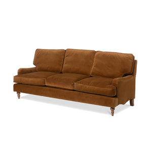 Velvet Upholstered Sofa - Gold