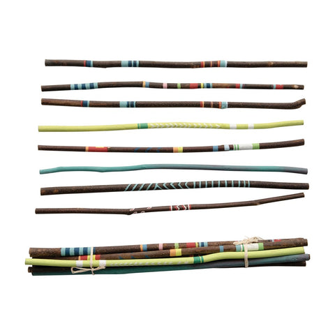 Acacia Decorators Wood Stick Set of 8