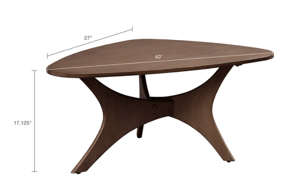 Triangular Wood Coffee Table
