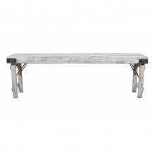 White-washed Wedding Table Bench