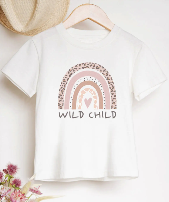 Kids Wild Child Rainbow Graphic T-shirt