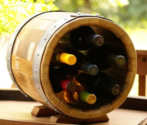 Wine Barrel Wine Display