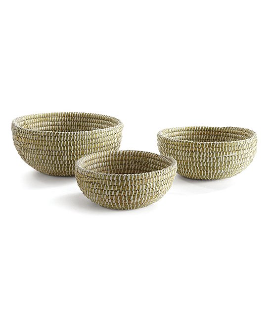 Hand-woven Rivergrass Baskets S/3